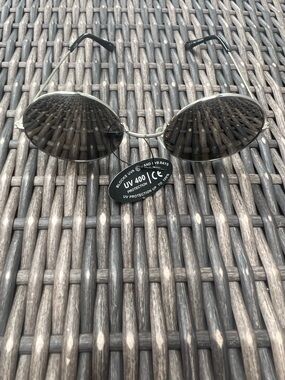 LENNON SUNGLASSES ROUND HIPPIE STYLE SILVER MIRROR LENS RETRO New